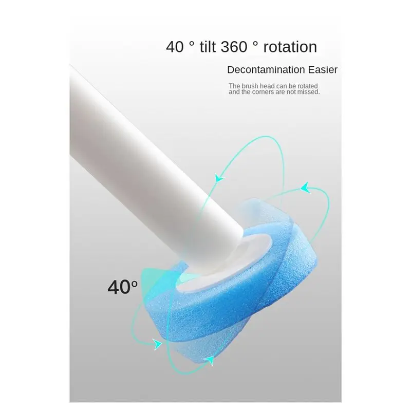 ABMI-48PCS Disposable Toilet Brush Refills No Dead Angle Foam Cleaning Sponges Heads Toilet Brush Bathroom Accessories,