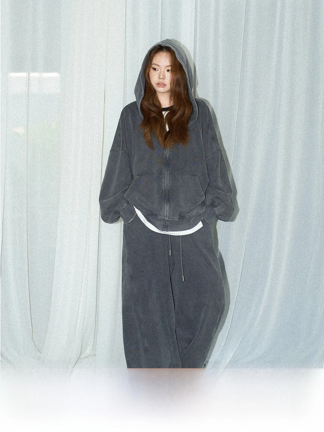 

Комплект JINGU: функциональная ретро-толстовка с капюшоном и широкие брюки с высокой талией на резинке и шнурке, в стиле Ханьфу, для женщин