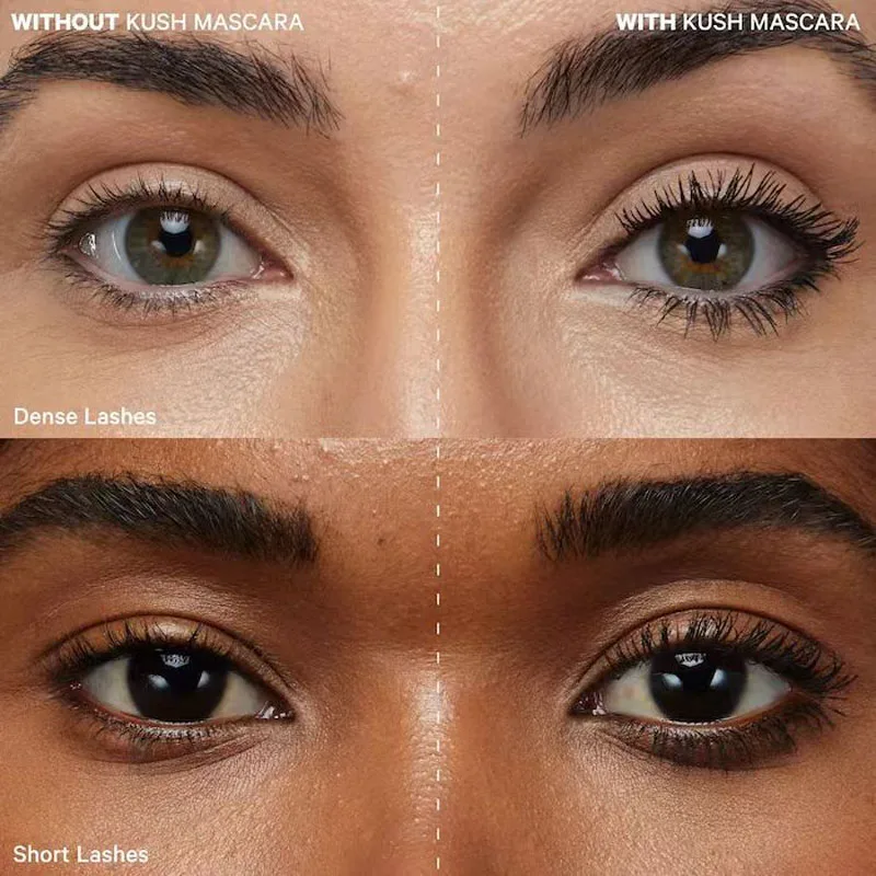 3ml Setole incrociate uniche KUSH Mascara liquido Maschera per ciglia impermeabile a lunga durata ad asciugatura rapida Curling Ciglia spesse Trucco al latte