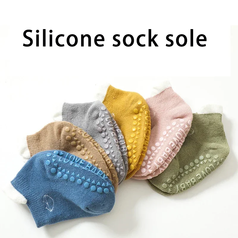 

Protector for Girls Boys Pads Socks Set Summer Baby KneeCartoon Anti-slip Socks Kid Crawling Safety Floor Socks Kneecap Walking