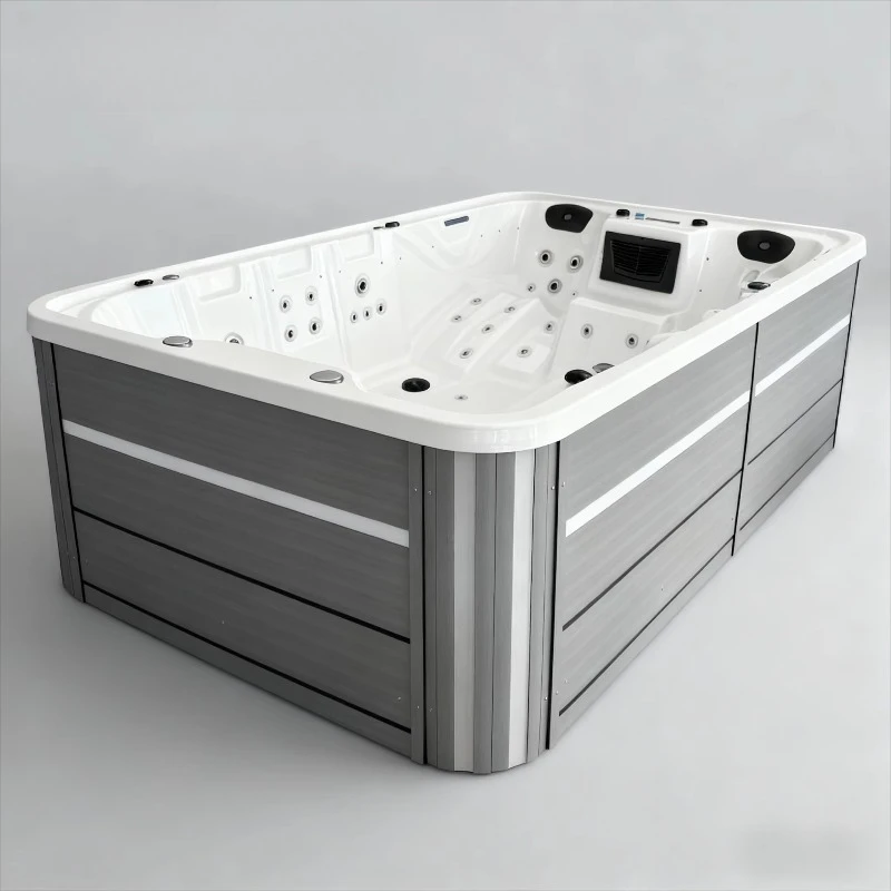 Modern Hotel Spa Pool 10 Seats White Jacuzzi Hot Tub Outdoor Massage Bath Tub
