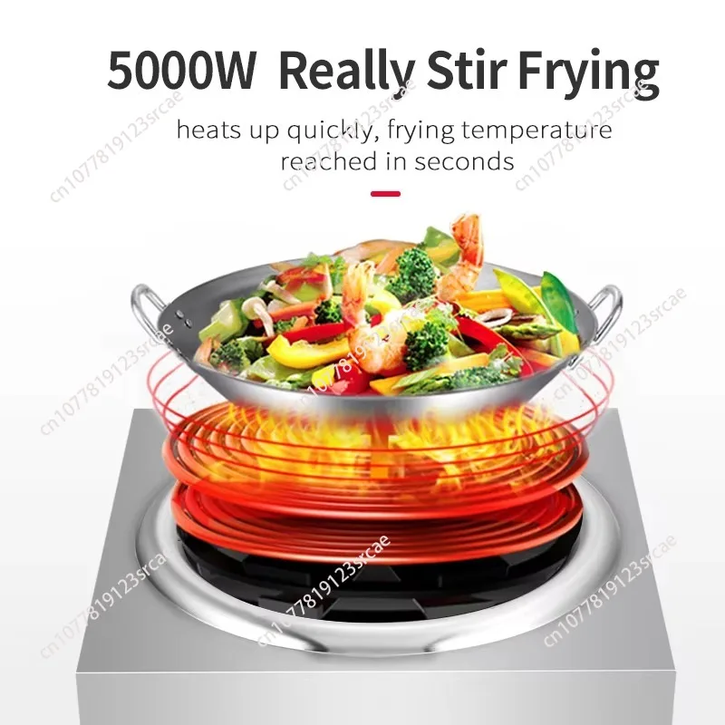 

In-Smart Commercial 380V 5000 Watt High-power Cooking Wok burner Range Type Induction Cooker Concave Furnace Stove 5KW Wholesale