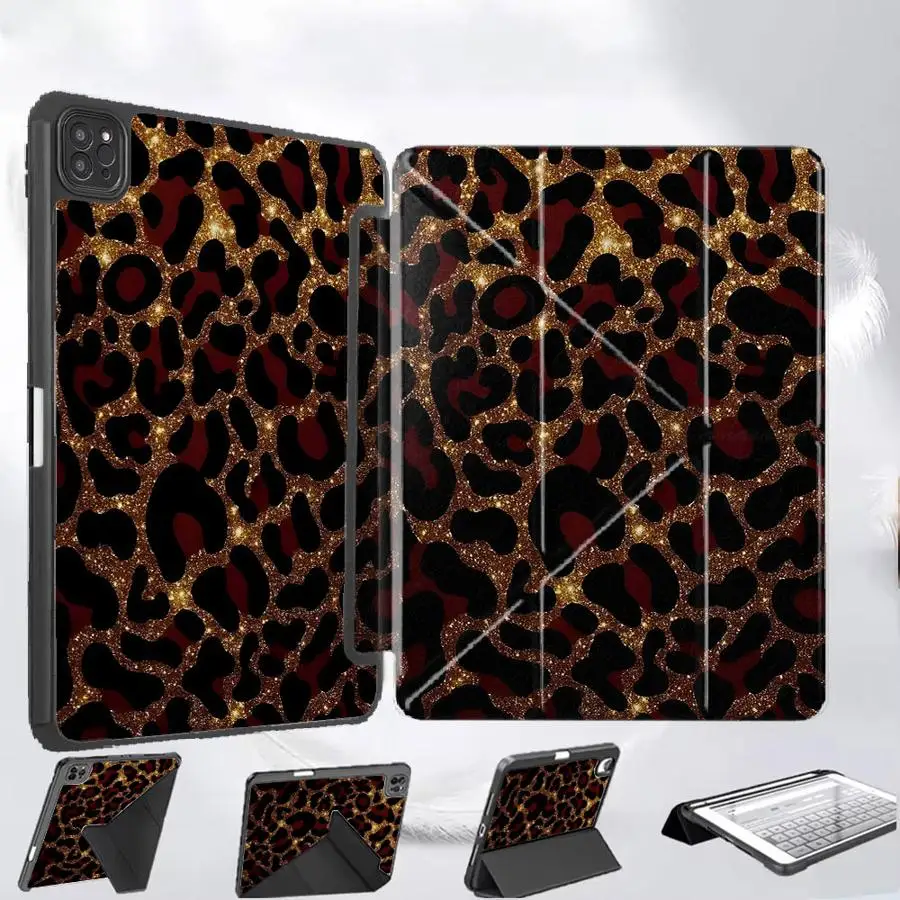 

Holder Cover Tablet Case For iPad Pro 11th 10th 9th 8th 7th 12.9inch Pro 2025 Mini 6 7 Air 4 5 M3 M2 M4 11inch Cool Leopard