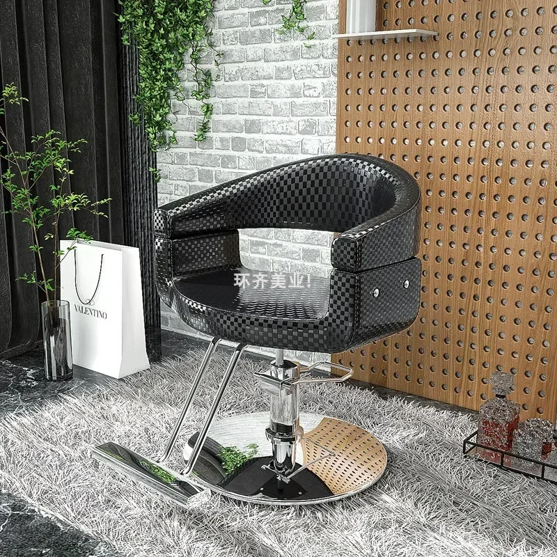 Black Minimalist Barber Chair Aesthetic Nordic Comfortable Beauty Hair Salon Chair Stylish Modern Sillas De Barberia Furniture