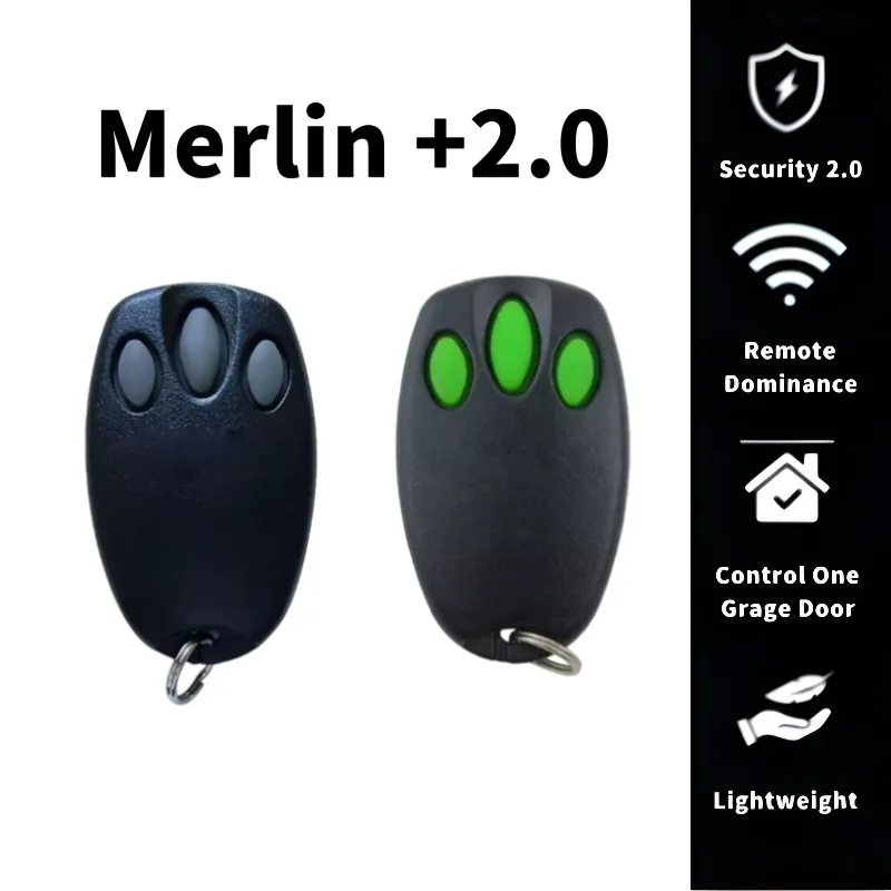 

Merlin+ 2.0 E945 E945M E950M E943M Garage Door Remote Compatible with St50Evob St50Evo Mt100Evo Mt60Evo Garage Remote Control 433.92Mhz Rolling Code 433.92Mhz Garage Door