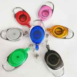 1Pc Plastic AntiLost Keychain Retractable Keychain ID Card Holder Keyring Key Chain Badge Reel Credential Holder Multifunctional