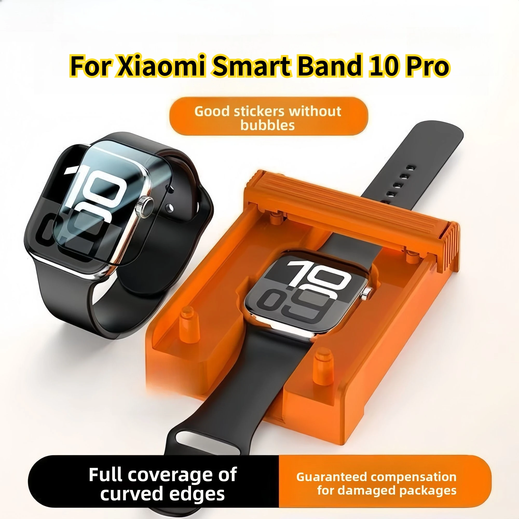 2Pcs HD Protector For Xiaomi Smart Band 10 Pro Screen Protector Auto Dust Remove Kit Ultra-thin Waterproof Watch Cover Funda