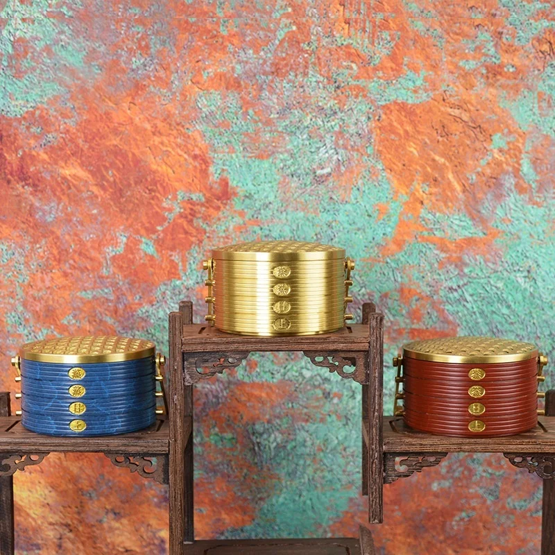 

Brass Creative Baked Color Steamer Steaming Sunshine Incense Burner Chinoiserie Home Copper Stove Ornaments