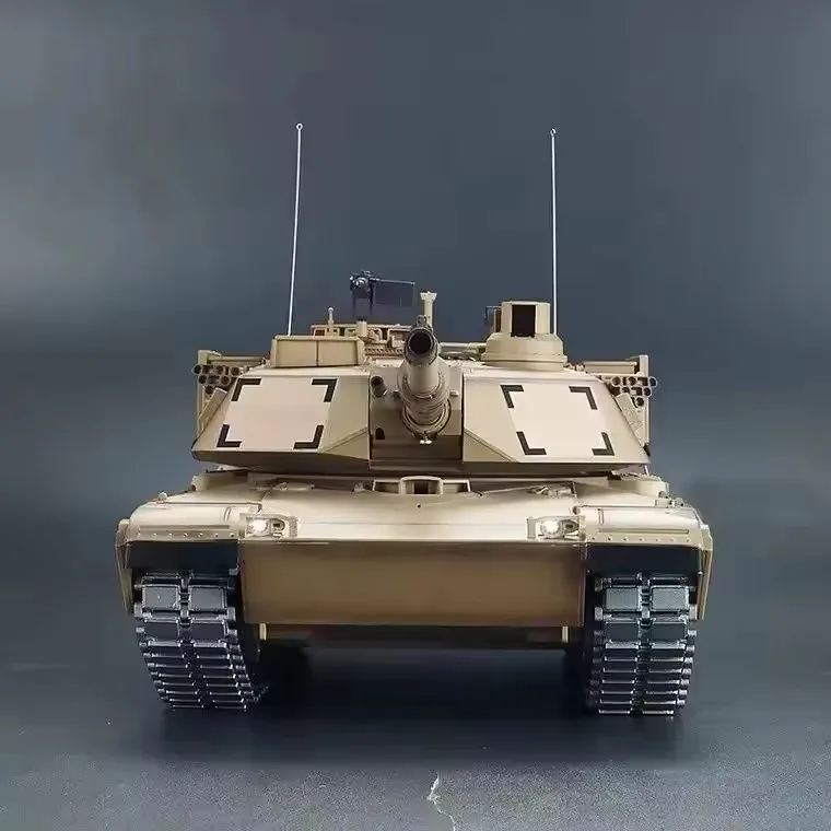 Metalowe gąsienice Henglong 1/16 skala 7.0 do tuningu Abrams RC Tank 3918 360 °   Wyrzutnia rewolwerowa z odstraszaczem odstraszaczówod