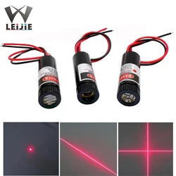 Con filo schermato regolabile focalizzabile 650nm 5mW 12x35mm 3-5V modulo Laser rosso punto/linea/croce modulo industriale 12mm LED LD