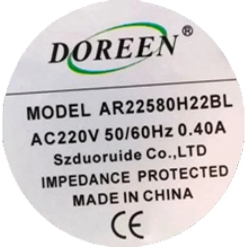 New DOREEN AR22580H22BL AC220V 0.40A Metal Large Fan Chassis for Cooling Fan