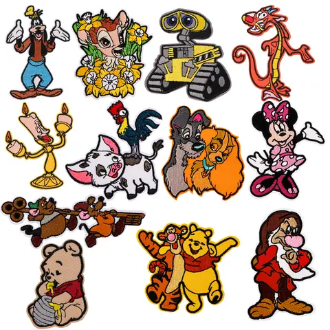Classic Cartoon Character Patch Animal Embroidered Patches On Clothes Iron On Patches For Clothing DIY Patch Jackets Sew Sticker