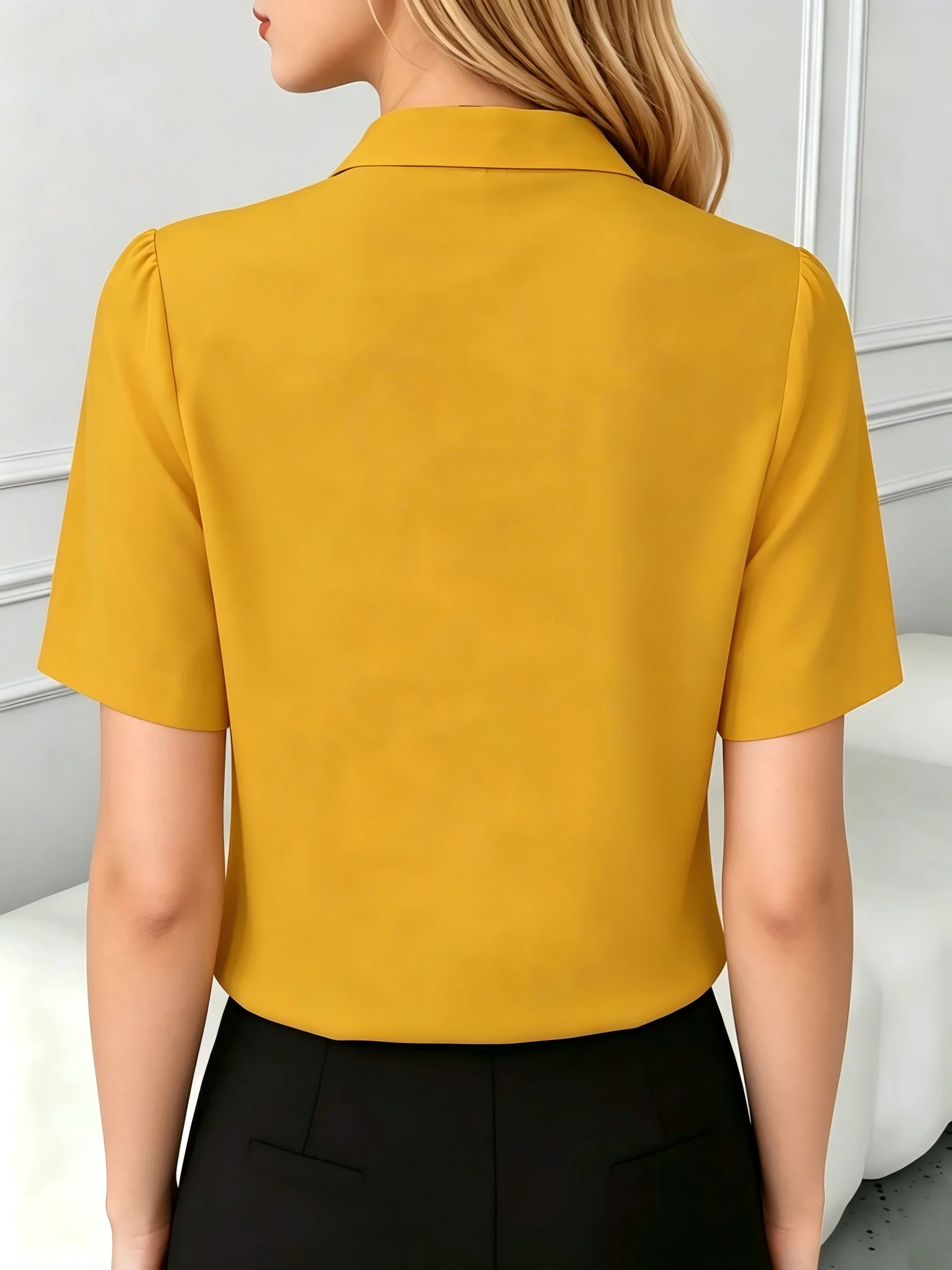 Temperament Loose Woman Shirt Fashion Casual Blouse Elegant short Sleeve Woman Shirt Holiday Weekend Top