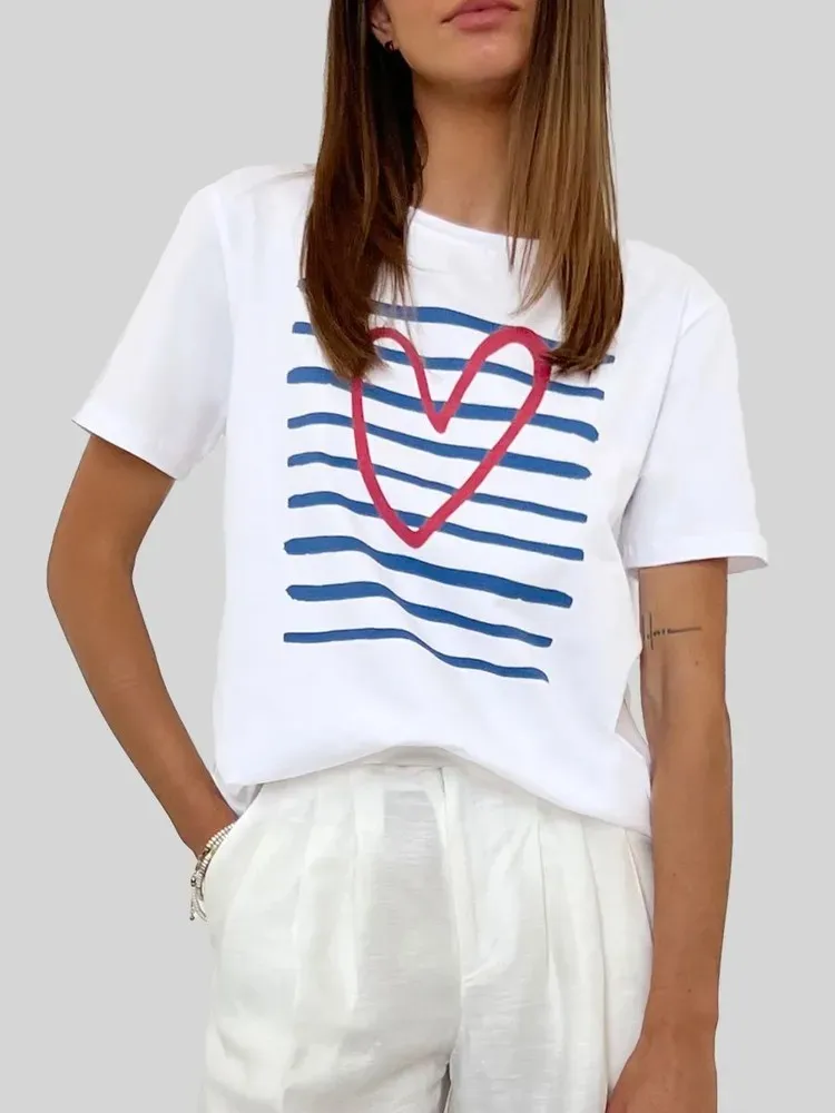 

Женская футболка с короткими рукавами и принтом размера PLUS, свободная и повседневная, мягкая, удобная и дышащая, для занятий спортом на открытом воздухе