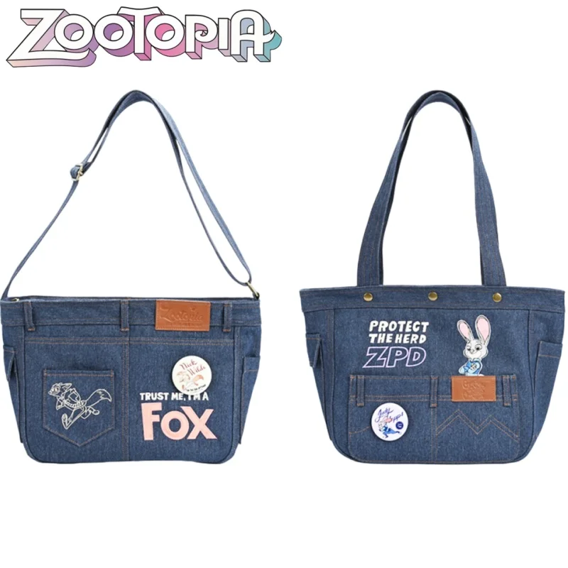

Ковбойская сумка через плечо Zootopia с героями мультфильмов Judith Laverne Hopps, сумка на плечо, товары в стиле аниме, праздничный подарок, повседневная универсальная сумка