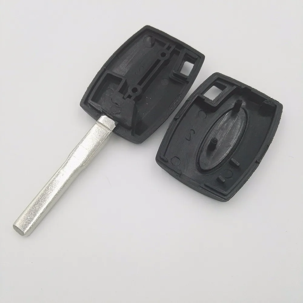 Uncut No Button Transponder Car Key Blank for Ford Focus Edge Explorer Replacement  HU101 Blade Shell Cover Case