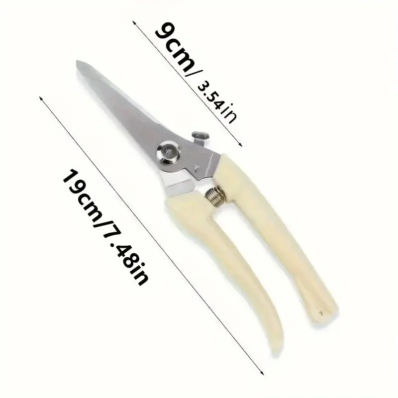 2pcs Stainless Steel Garden Pruning Shears Set - Modern Style, Ambidextrous Handle, Razor-Sharp Blades for Flower Arrangement, P