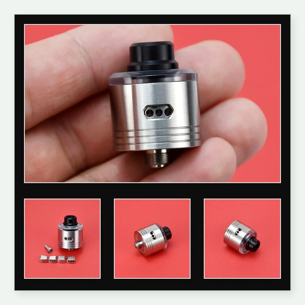 Wolfcoolvape Skyfall Style 22mm RDA Atomizer with Squonk BF Pin and 4 Extra AFC Inserts for DL & MTL Single Coil Vaping view 6