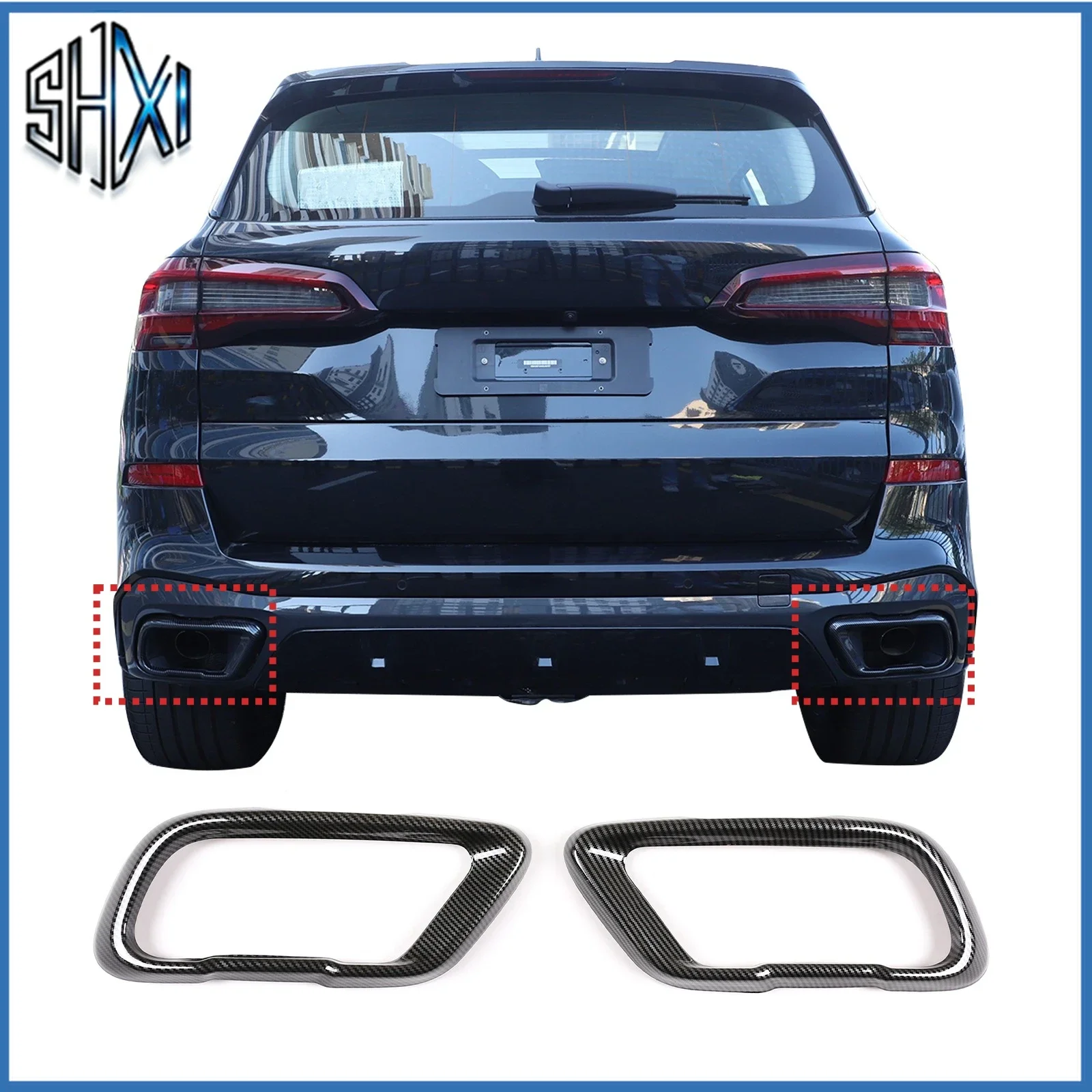 For BMW X5 G05 X6 X7 G07 2019-25 Car Styling Car Tail Throat Accessories Tail Muffler Exhaust Pipe Output Cover Car Decoration