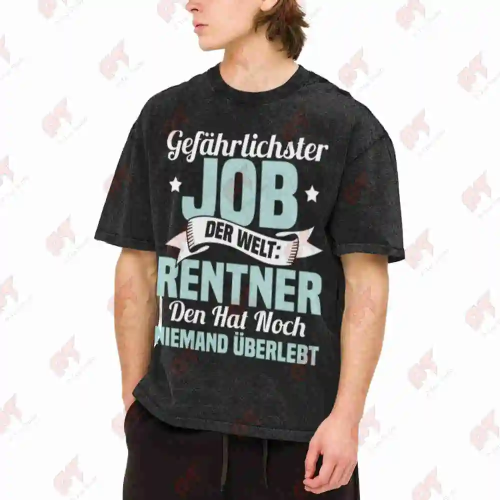 Most Dangerous Job Retirement Vintage Washed Tee Pure Cotton T-Shirt