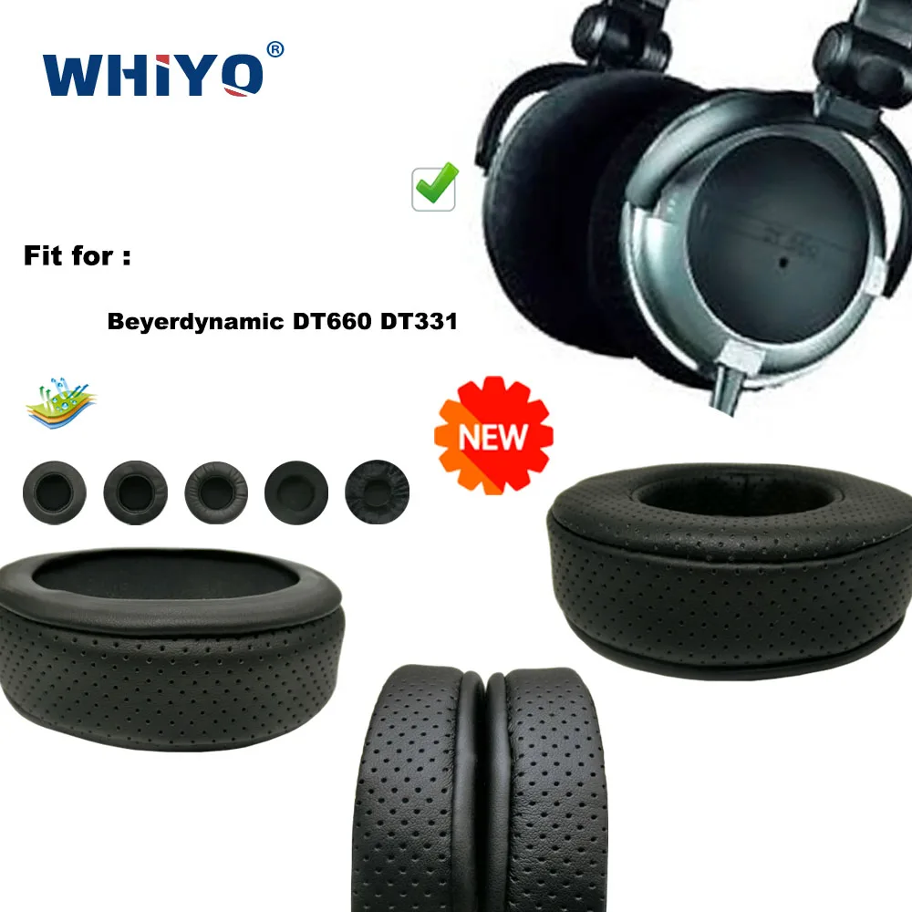 Beyerdynamicの交換用イヤーパッド、ヘッドセット部品、レザークッション、ベルベットイヤーマフ、スリーブカバー、dt660、dt331