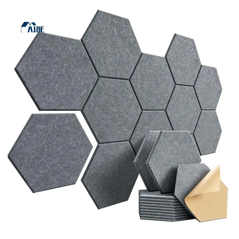 A18E-1Set Самоклеящиеся звукоизоляционные пенопластовые акустические панели уменьшают шум и устранение ушей 12X10X0,4 дюйма,rak Grey