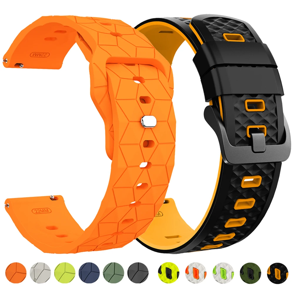 22mm Armband für TicWatch Pro 3 Ultra GPS/LTE S2 E2 Uhrenarmband für Samsung Galaxy Watch3 45mm Gear S3 46mm Silikon Sportarmband