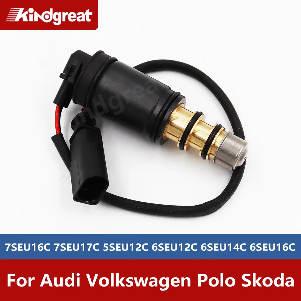7 seu16c 7 seu17c 5 seu12c 6 seu12c 6 seu14c zawór elektromagnetyczny zawór sterujący sprężarki AC 6 seu16c do Audi Volkswagen Polo Skoda