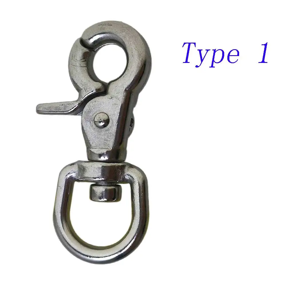 67mm 316 Stainless Steel Scissor Hook Swivel Snap Hook for Marine Boat Rigging Tarp Cover Boat Fender Dog Leash Lobster Clasp