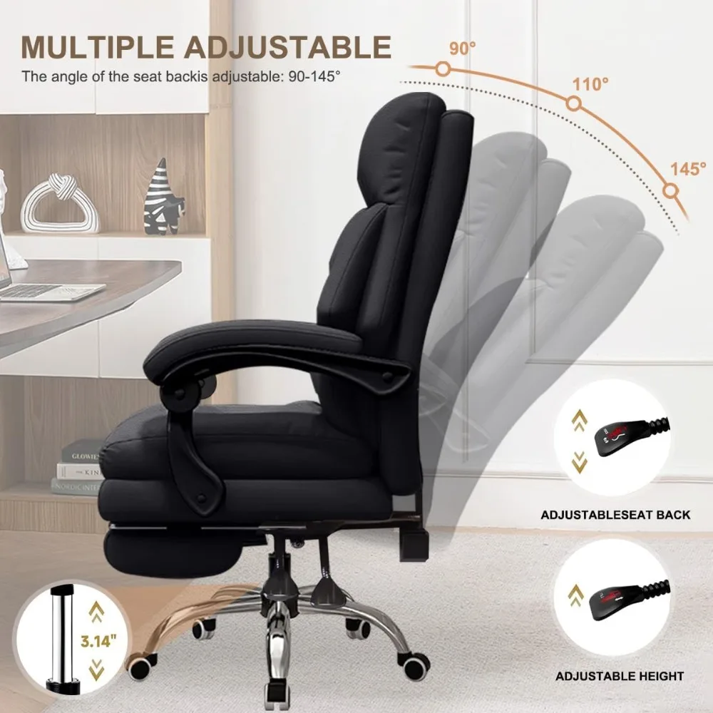 High Back Office Chair Executive Desk Chair with Foot Rest Comfortable Computer Gaming Chairs Swivel Work Chair，Customized