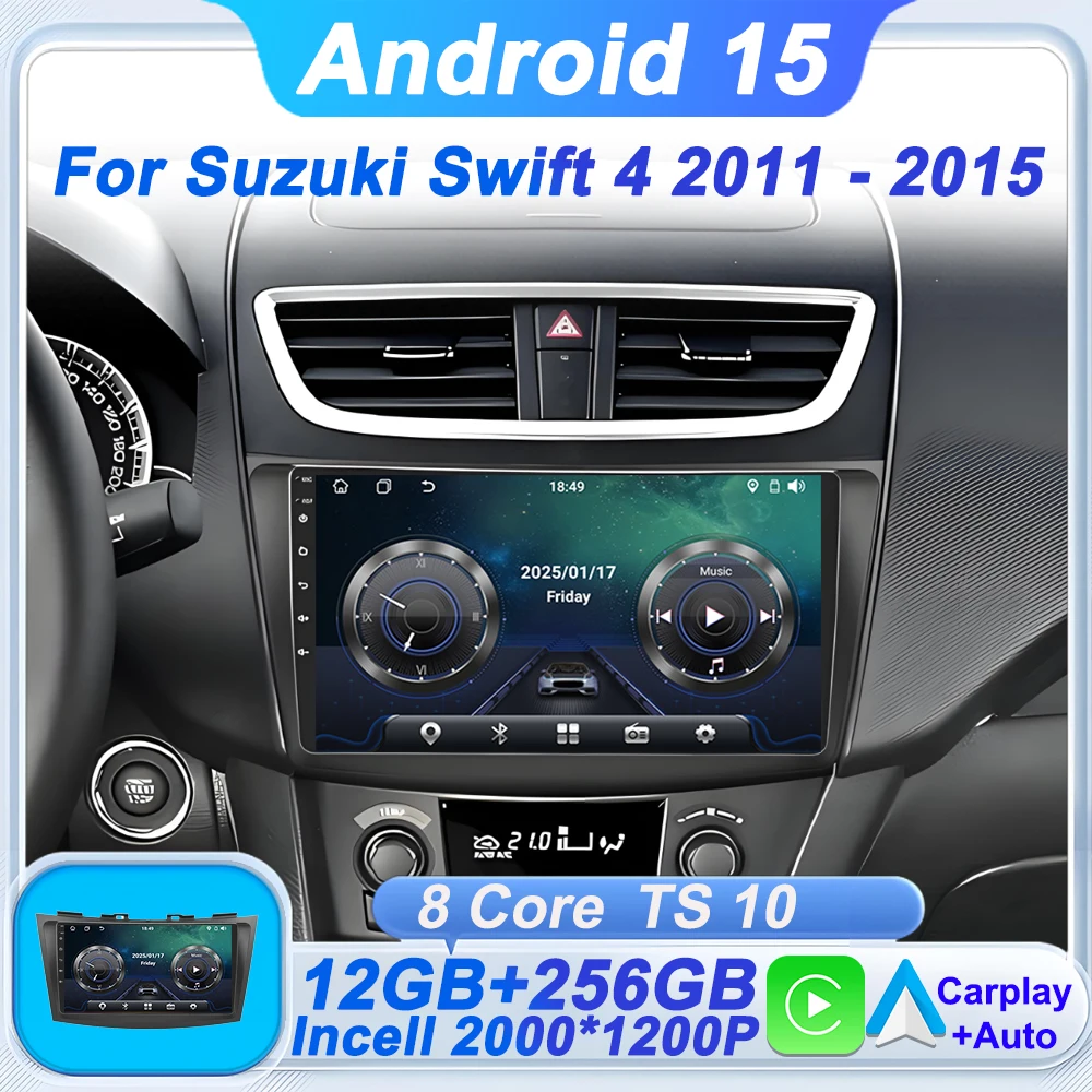 

2din Car Radio Multimedia Player For Suzuki Swift 4 2011 2012 2013 2014 2015 8 Core Android 15 Navigation GPS Touch Screen RDS