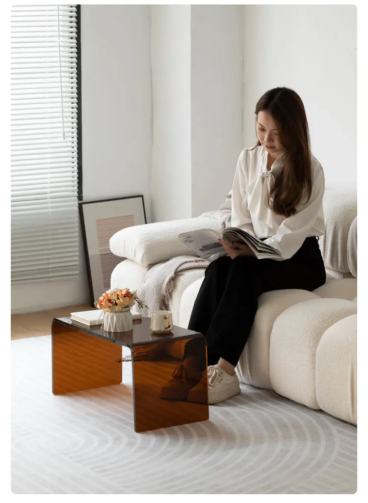 ！@Acrylic Modern Sense Coffee Table 2022 New Light Luxury Storage Space Customizable Durable Living Room Small Home Furniture