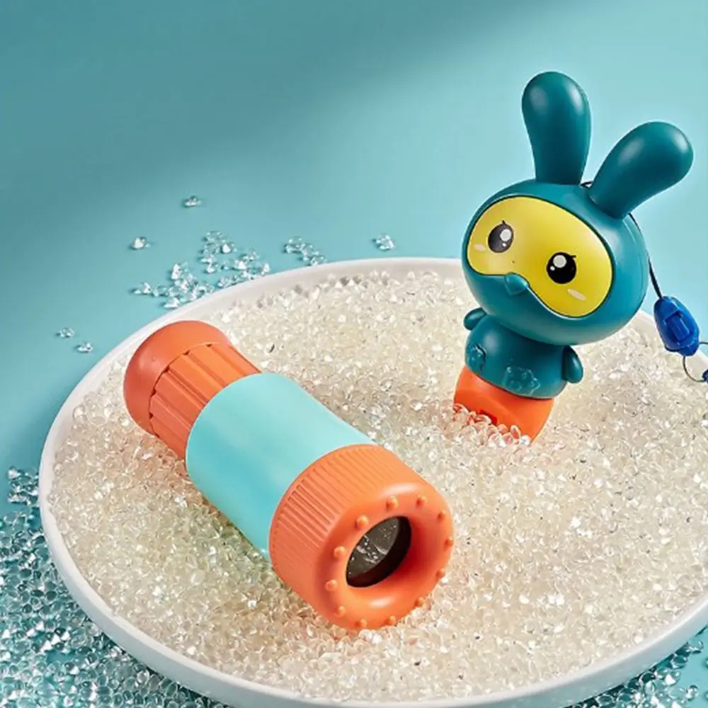 تلسكوبات مجهر للأطفال قابلة للإزالة مع صافرة استكشاف العلوم تلسكوبات أرنب كرتونية بلاستيكية للأطفال #2