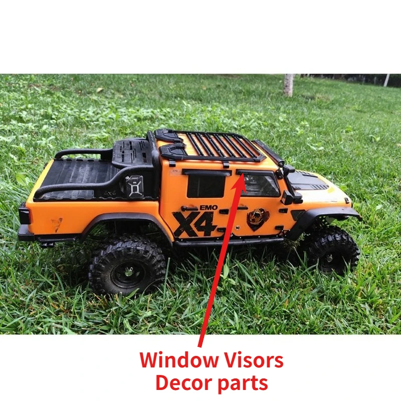 RC Crawler Upgrade Accessories Custom-Size Window Visor Decor For CROSSRC EMO X4 1/8 Scale RC Off-Road Spare Replacement Parts
