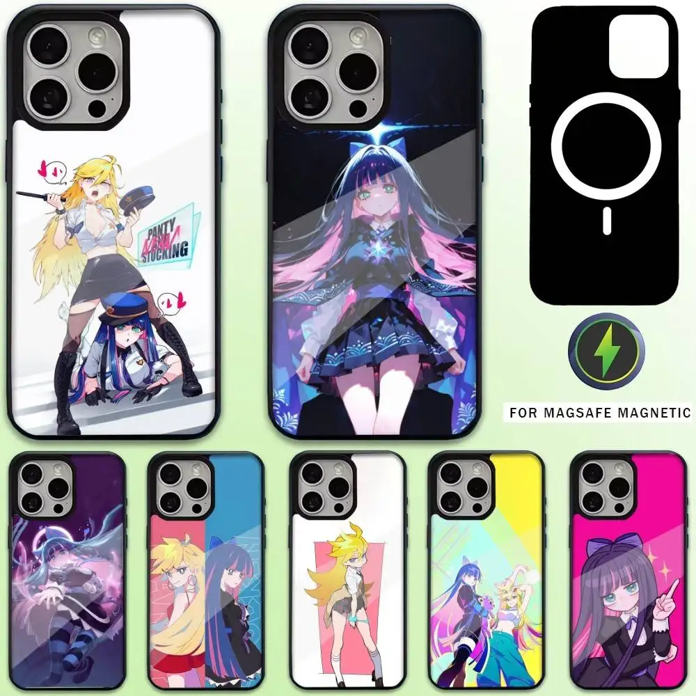 

Panty&Stocking with Garterbelt Girl PhoneCase For iPhone17,16,15,14,13,12,11 Plus,Pro Max Magnetic For Magsafe Wireless Charging