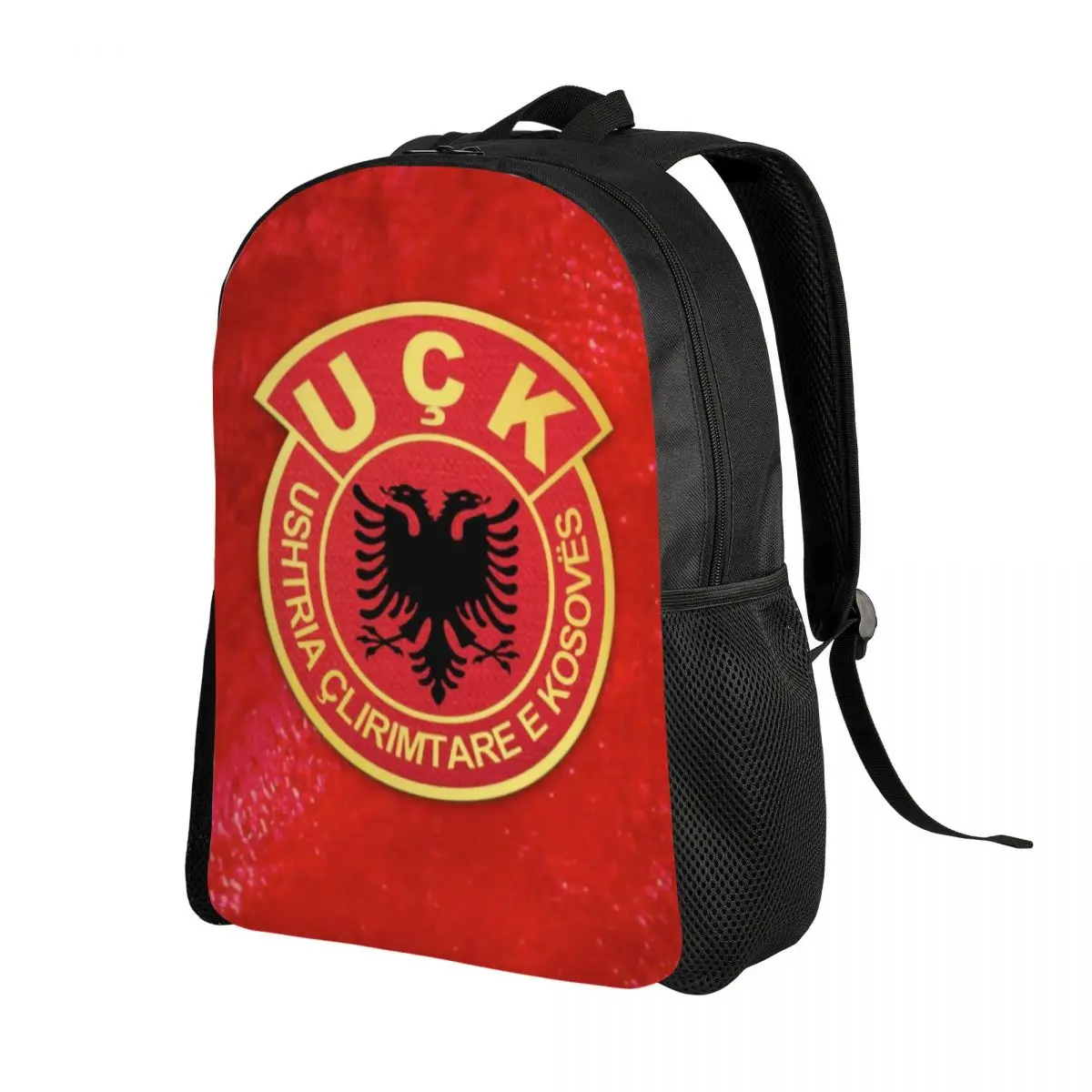 Kosovo Liberation Army UCK Backpacks for Men Women Water Resistant School College Old Albania Flag Eagle Bag Print Bookbags