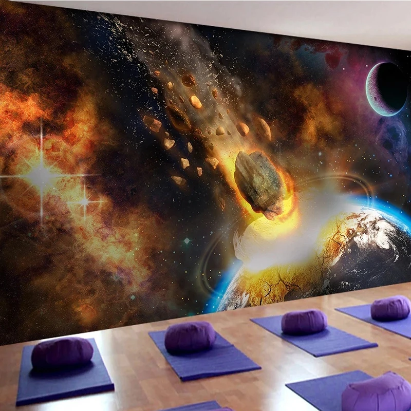 

Custom Any Size Mural Wallpaper Comet Meteorites Vast Universe Fresco Children's Room Background Wall Painting 3D Home Decor