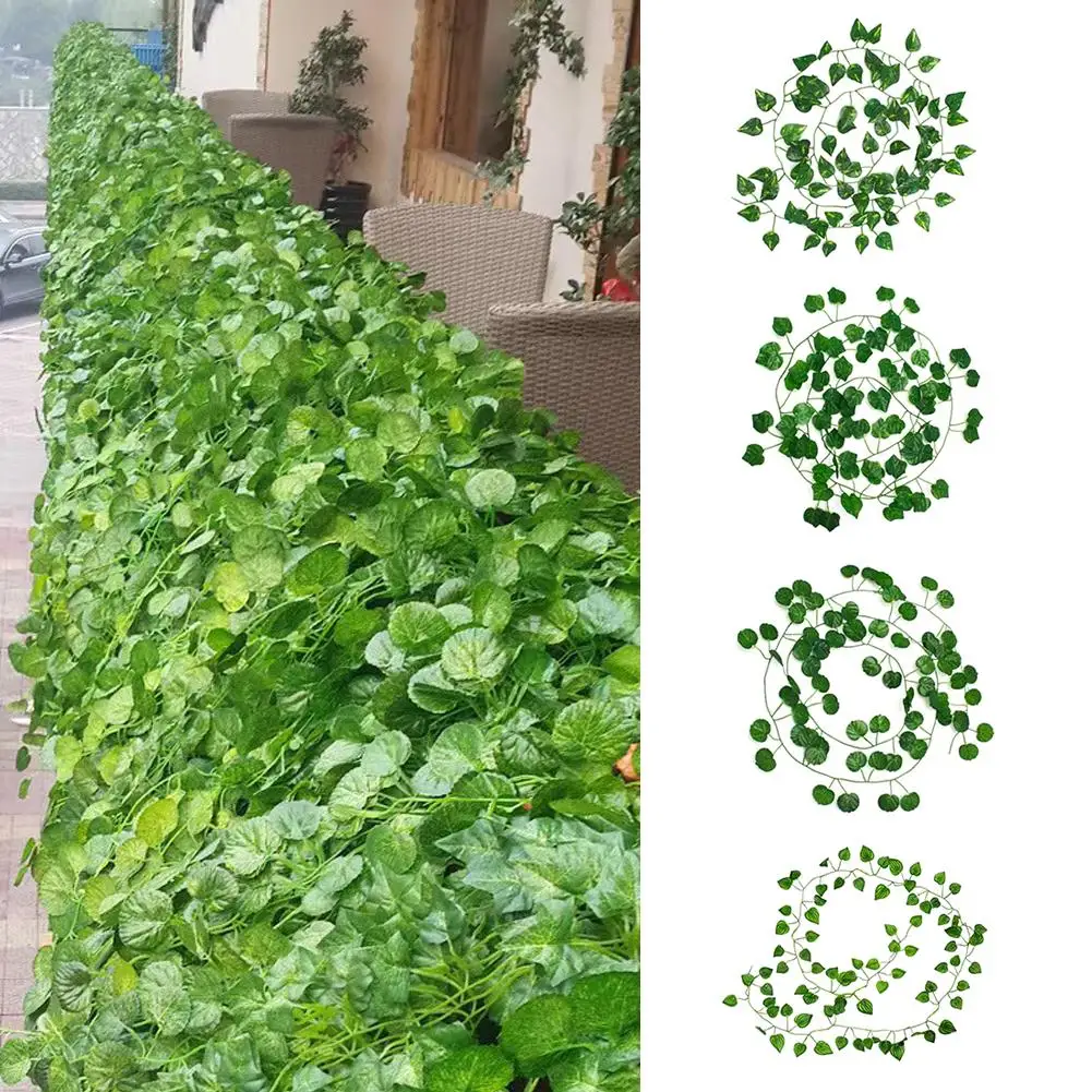 Artificial Ivy Leaf Garland Plant Green Ivy Wreath Fake Vines Ivy Leaves For Wedding Party Room Artificial Liana for Decora H1R8