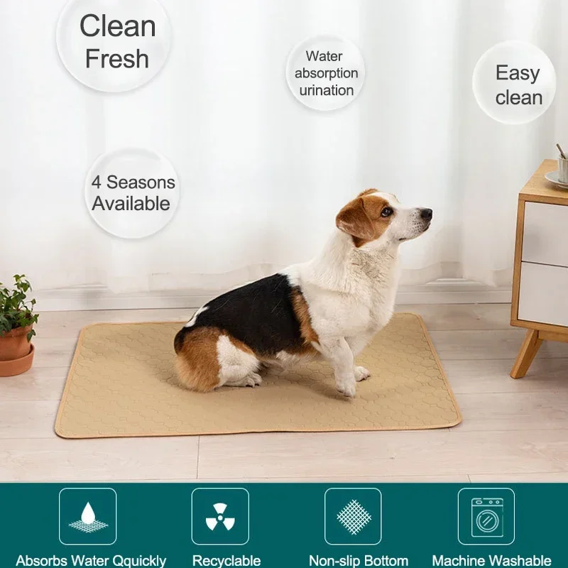 Dog Training Pad Washable Pet Pee Mat Super Absorbent Non-Slip Puppy Crate Mat Reusable Incontinence Pads for Dogs Cats Rabbit