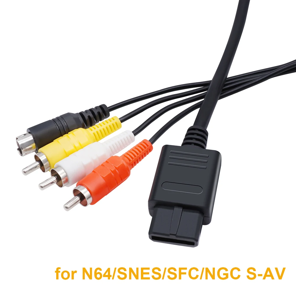 S-Video كابل AV ل PS3/ PS2/بلاي ستيشن/زحل/N64/تيار مستمر ، AV الصوت والفيديو كابل مركب 3RCA ل Xbox360/زحل/وي/N64 لوحات المفاتيح