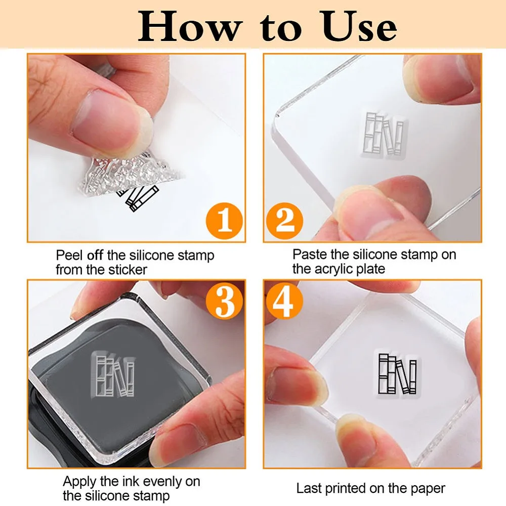 1 Sheet Clear Stamp Daily Life Pattern Transparent Rubber Stamps Reusable Clear Stamp Seals for Card Album Decor 4.3x6.3 Inch - view 3