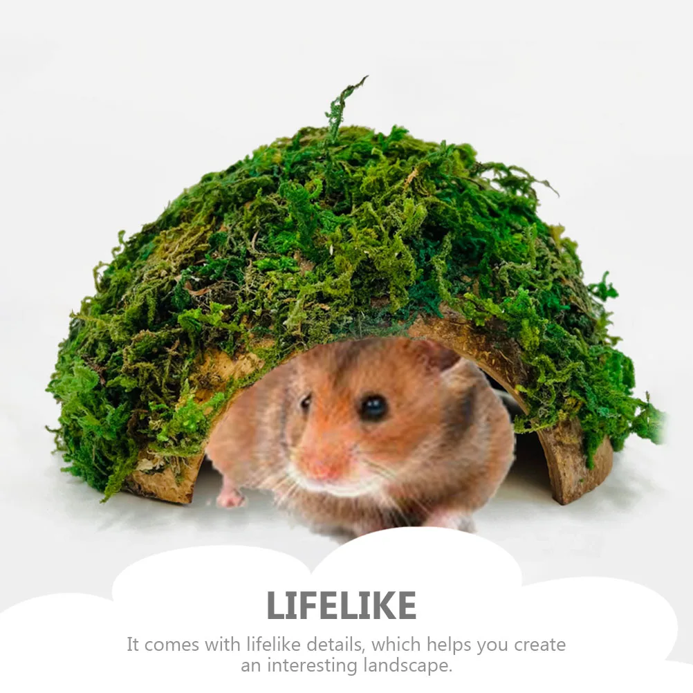 

999pcs Hideout House Reptile Habitat Gecko Tank Shelter Lizard Hiding Coconut Shell Aquarium Cave Pet Decor Small Safe Place