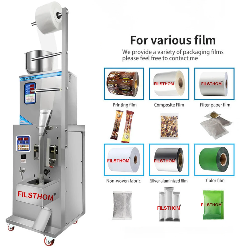 Automatische Abfüll-, Wiege- und Verpackungsmaschine für Tee, Nüsse, Samen, Salz, Zucker, Gewürzpulver, Beutel, Tüten, Sachets