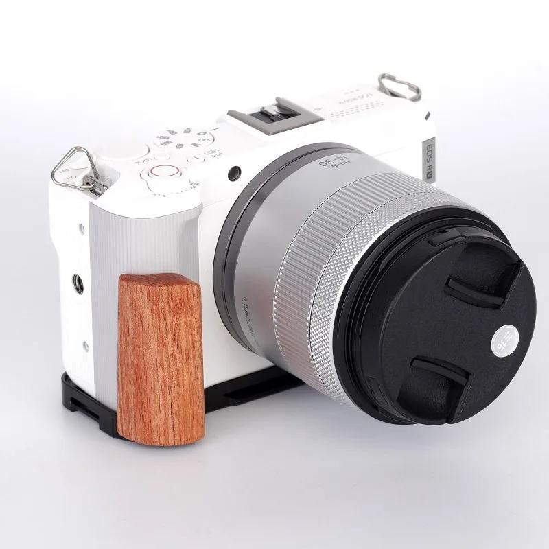 

Hand Grip Wooden Metal Handle Wood Grip L Bracket for Canon R50V Camera Arca Tripod Plate Base Fit