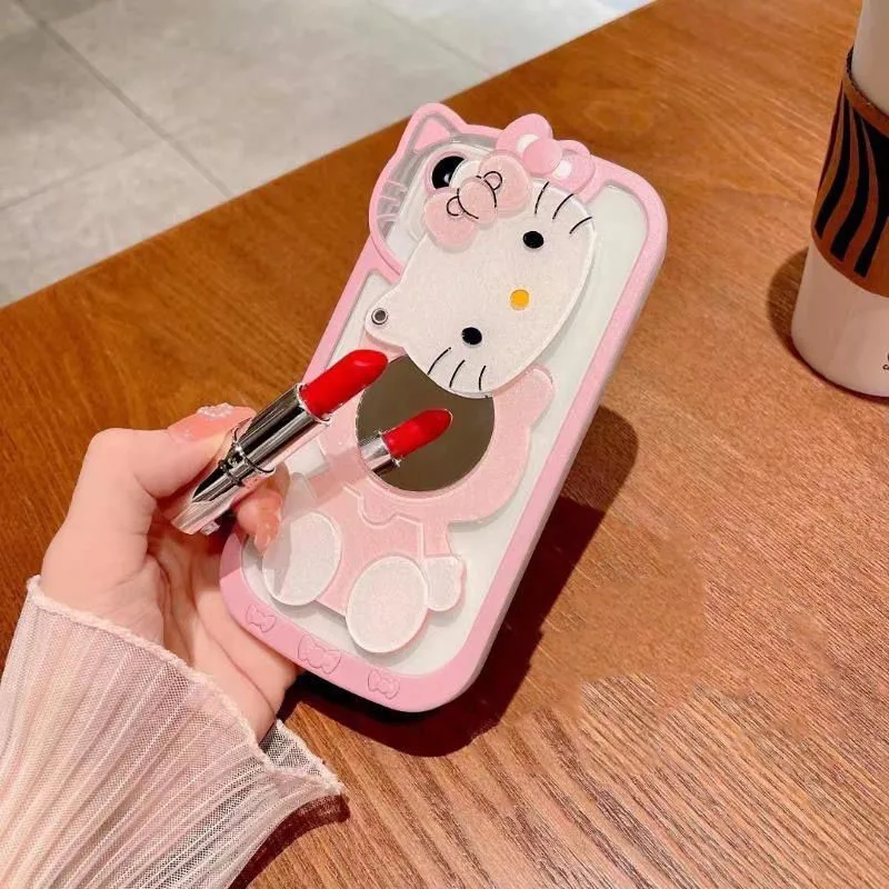 Custodia per telefono Sanrio Hello Kitty Kawaii Cartoon per iPhone 15 14 13 12 11 Pro Max 7 8 Plus XR XS MAX Y2K Cover posteriore carina per ragazza