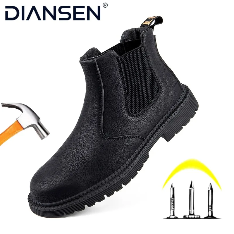 

Steel Toe Lightweight Safety Shoes Men Waterproof Kevlar-Midsole Anti-Puncture Anti-Smash Non Slip Industrial Work Boots