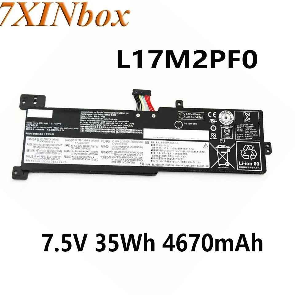 

7XINbox 7.5V 4670mAh L17M2PF0 L17L2PF0 L17M2PF1 L17M2PF2 Original Laptop Battery For Lenovo IdeaPad 330 330G 15ARR 81D2005CUS