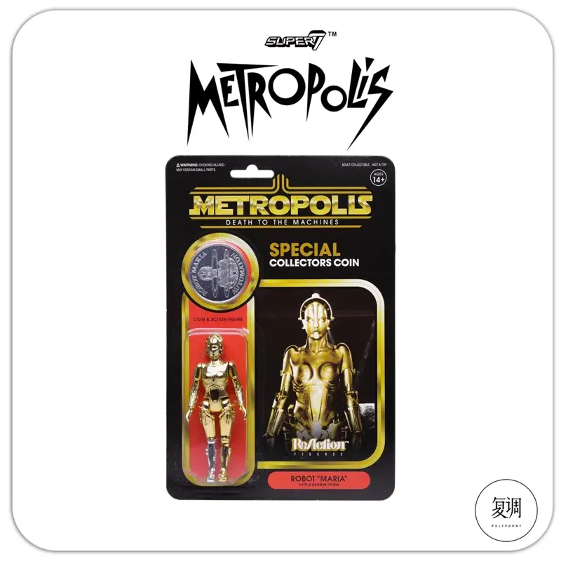 In Stock Super7 Metropolis Maria SDCC ReAction Figure Toy Collection Gift Boy Doll Halloween Birthday