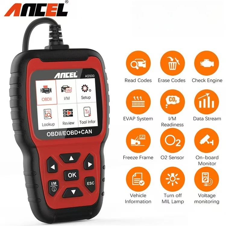 All OBDII functions Multi-languages Car Engine Analyzer Fault Diagnostic Repair Tool Code Reader Data Stream Error Code Clearing view 3