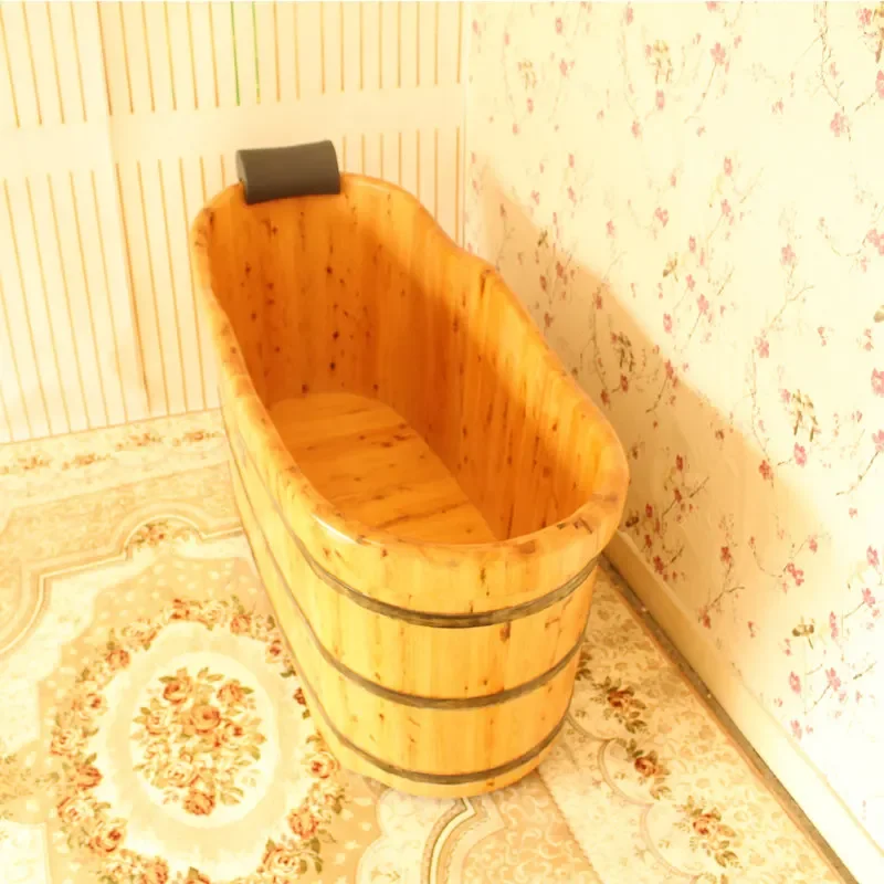 Beauty salon cedar bucket bath bucket with lid fumigation bath bucket adult